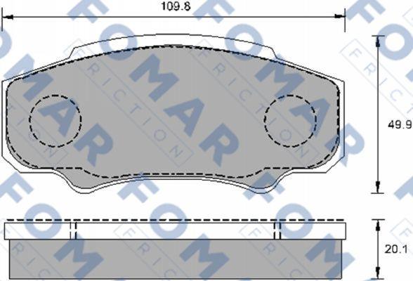 FOMAR Friction FO 910981 - Əyləc altlığı dəsti, əyləc diski furqanavto.az