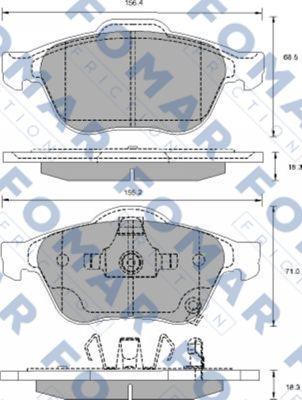 FOMAR Friction FO 913481 - Əyləc altlığı dəsti, əyləc diski furqanavto.az