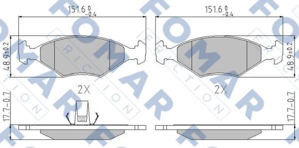 FOMAR Friction FO 913881 - Əyləc altlığı dəsti, əyləc diski furqanavto.az