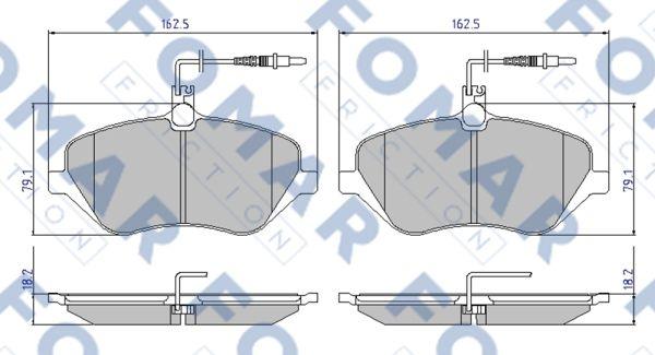 FOMAR Friction FO 934981 - Əyləc altlığı dəsti, əyləc diski furqanavto.az