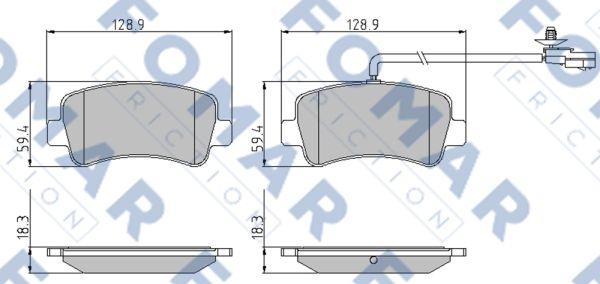 FOMAR Friction FO 935481 - Əyləc altlığı dəsti, əyləc diski furqanavto.az