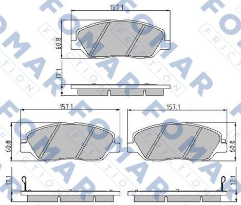 FOMAR Friction FO 935381 - Əyləc altlığı dəsti, əyləc diski furqanavto.az