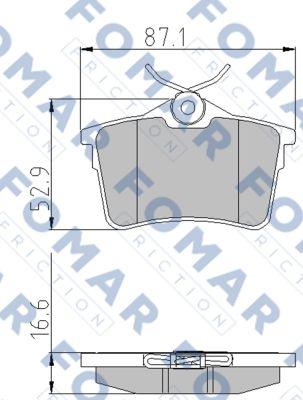 FOMAR Friction FO 935781 - Əyləc altlığı dəsti, əyləc diski furqanavto.az