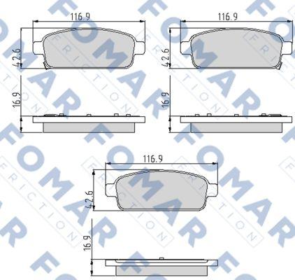 FOMAR Friction FO 936481 - Əyləc altlığı dəsti, əyləc diski furqanavto.az