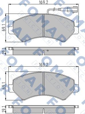 FOMAR Friction FO 930681 - Əyləc altlığı dəsti, əyləc diski furqanavto.az