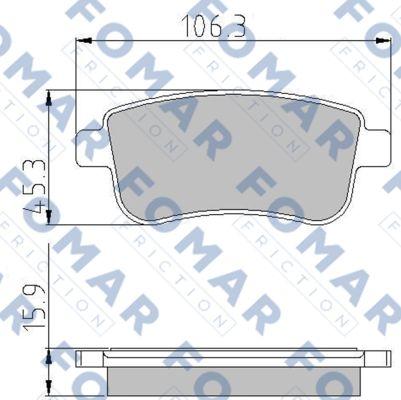 FOMAR Friction FO 931581 - Əyləc altlığı dəsti, əyləc diski furqanavto.az