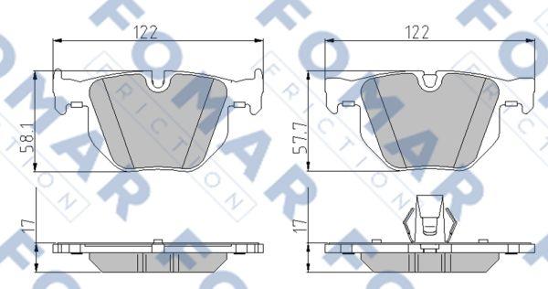 FOMAR Friction FO 931181 - Əyləc altlığı dəsti, əyləc diski furqanavto.az