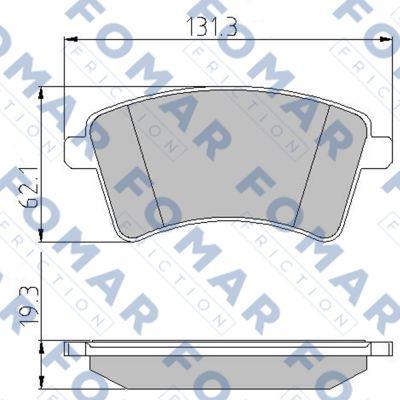 FOMAR Friction FO 931381 - Əyləc altlığı dəsti, əyləc diski furqanavto.az