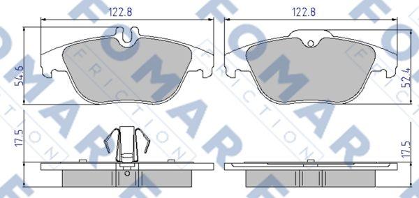 FOMAR Friction FO 931281 - Əyləc altlığı dəsti, əyləc diski furqanavto.az