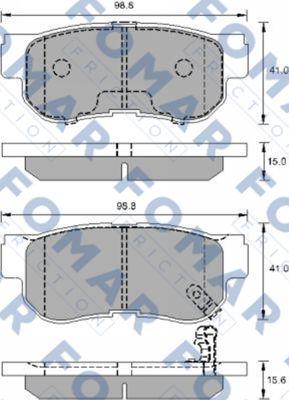 FOMAR Friction FO 931781 - Əyləc altlığı dəsti, əyləc diski furqanavto.az