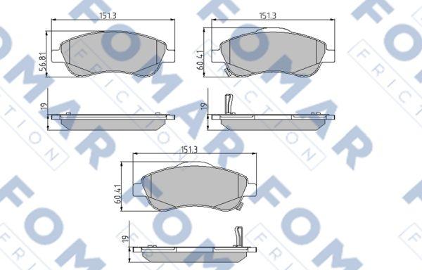 FOMAR Friction FO 933181 - Əyləc altlığı dəsti, əyləc diski furqanavto.az