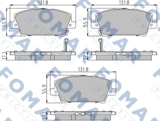 FOMAR Friction FO 932481 - Əyləc altlığı dəsti, əyləc diski furqanavto.az