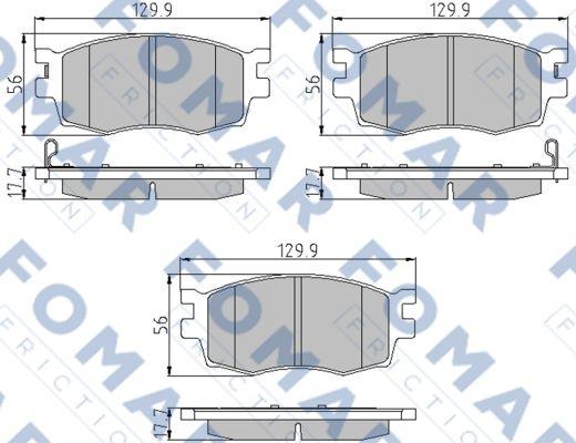 FOMAR Friction FO 932681 - Əyləc altlığı dəsti, əyləc diski furqanavto.az