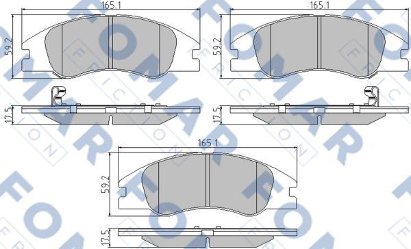 FOMAR Friction FO 932181 - Əyləc altlığı dəsti, əyləc diski furqanavto.az