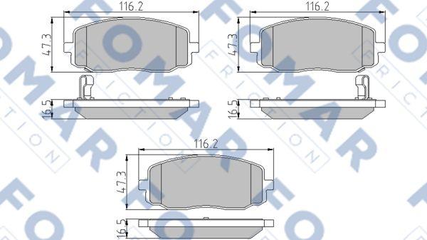 FOMAR Friction FO 932281 - Əyləc altlığı dəsti, əyləc diski furqanavto.az