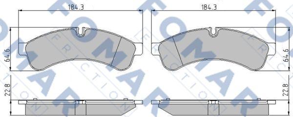 FOMAR Friction FO 929281 - Əyləc altlığı dəsti, əyləc diski furqanavto.az