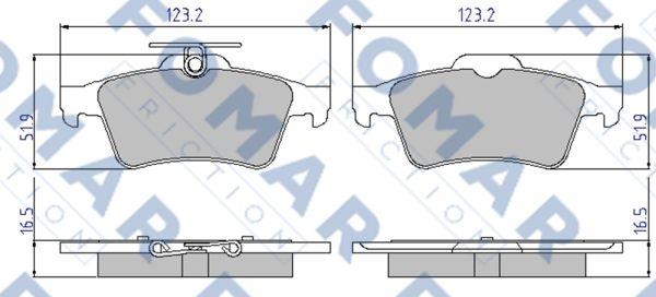 FOMAR Friction FO 926381 - Əyləc altlığı dəsti, əyləc diski furqanavto.az