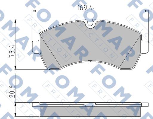 FOMAR Friction FO 921481 - Əyləc altlığı dəsti, əyləc diski furqanavto.az