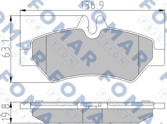 FOMAR Friction FO 921381 - Əyləc altlığı dəsti, əyləc diski furqanavto.az