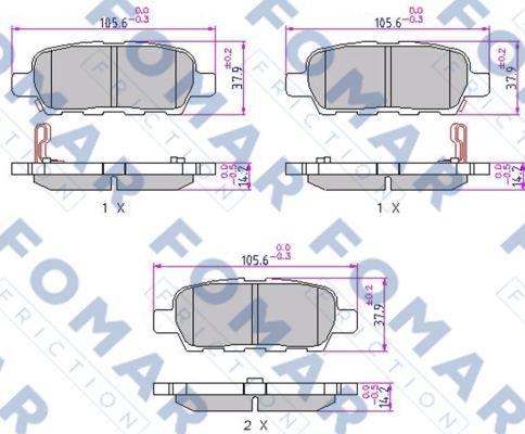 FOMAR Friction FO 923981 - Əyləc altlığı dəsti, əyləc diski furqanavto.az