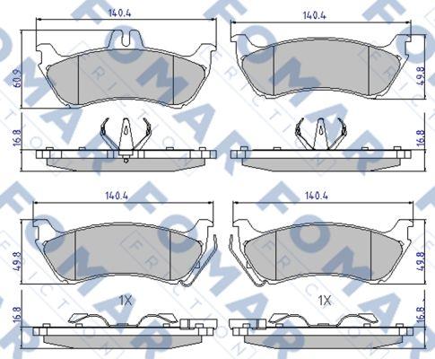 FOMAR Friction FO 922481 - Əyləc altlığı dəsti, əyləc diski furqanavto.az