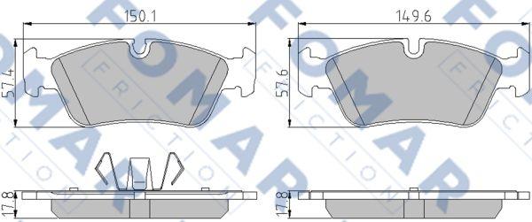 FOMAR Friction FO 927581 - Əyləc altlığı dəsti, əyləc diski furqanavto.az