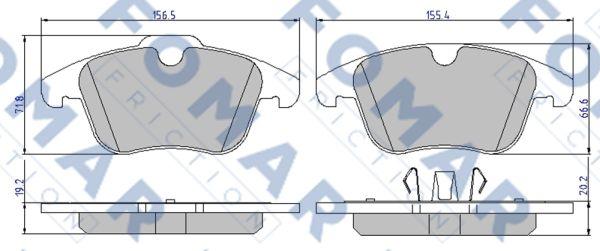 FOMAR Friction FO 927181 - Əyləc altlığı dəsti, əyləc diski furqanavto.az