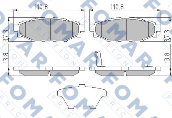 FOMAR Friction FO 974081 - Əyləc altlığı dəsti, əyləc diski furqanavto.az