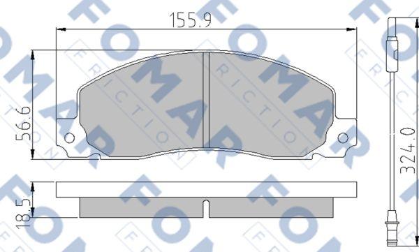 FOMAR Friction FO 499681 - Əyləc altlığı dəsti, əyləc diski furqanavto.az