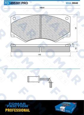 FOMAR Friction FO 495381 - Əyləc altlığı dəsti, əyləc diski furqanavto.az