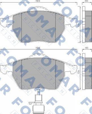 FOMAR Friction FO 495781 - Əyləc altlığı dəsti, əyləc diski furqanavto.az