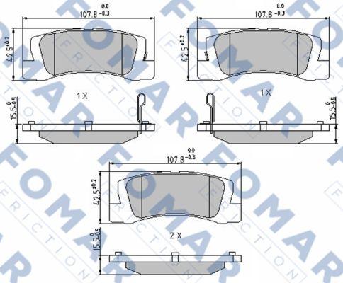 FOMAR Friction FO 496681 - Əyləc altlığı dəsti, əyləc diski furqanavto.az