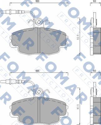 FOMAR Friction FO 498681 - Əyləc altlığı dəsti, əyləc diski furqanavto.az