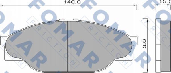 FOMAR Friction FO 493981 - Əyləc altlığı dəsti, əyləc diski furqanavto.az