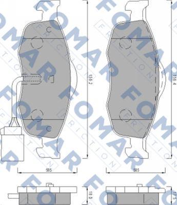 FOMAR Friction FO 493081 - Əyləc altlığı dəsti, əyləc diski furqanavto.az