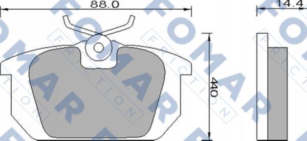 FOMAR Friction FO 493881 - Əyləc altlığı dəsti, əyləc diski furqanavto.az