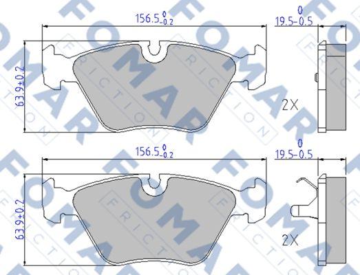 FOMAR Friction FO 449481 - Əyləc altlığı dəsti, əyləc diski furqanavto.az