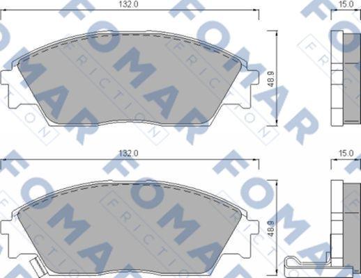 FOMAR Friction FO 444781 - Əyləc altlığı dəsti, əyləc diski furqanavto.az