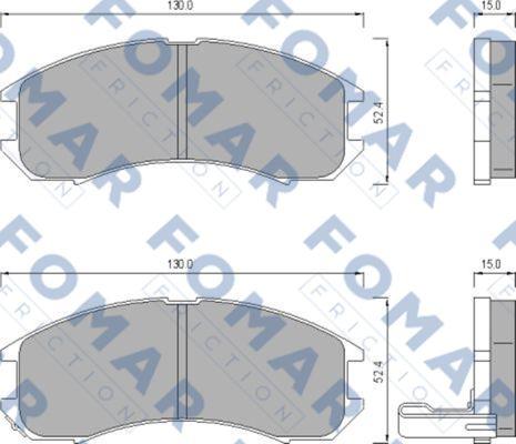 FOMAR Friction FO 445081 - Əyləc altlığı dəsti, əyləc diski furqanavto.az