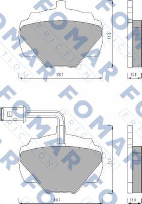 FOMAR Friction FO 446081 - Əyləc altlığı dəsti, əyləc diski furqanavto.az