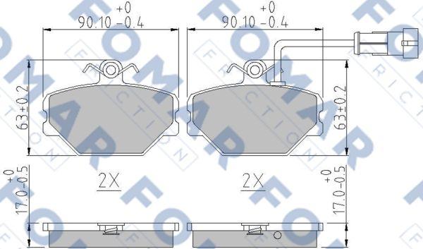 FOMAR Friction FO 448281 - Əyləc altlığı dəsti, əyləc diski furqanavto.az