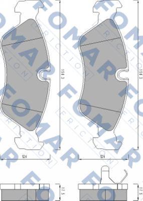 FOMAR Friction FO 443381 - Əyləc altlığı dəsti, əyləc diski furqanavto.az