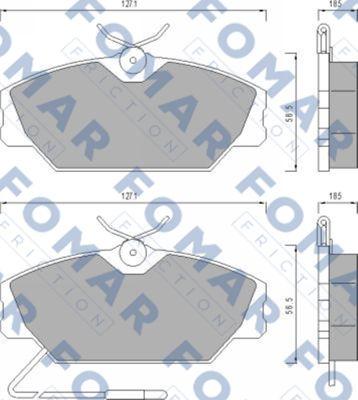 FOMAR Friction FO 447881 - Əyləc altlığı dəsti, əyləc diski furqanavto.az