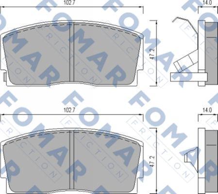 FOMAR Friction FO 447281 - Əyləc altlığı dəsti, əyləc diski furqanavto.az