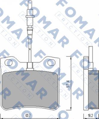 FOMAR Friction FO 454881 - Əyləc altlığı dəsti, əyləc diski furqanavto.az