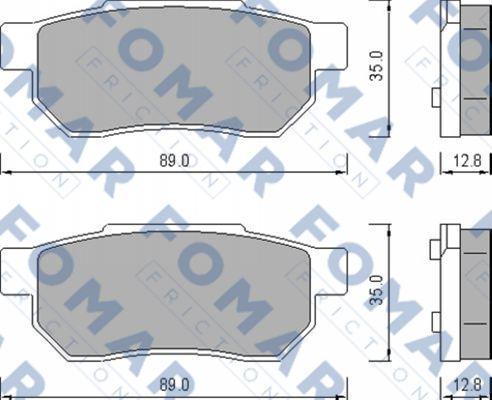 FOMAR Friction FO 456381 - Əyləc altlığı dəsti, əyləc diski furqanavto.az