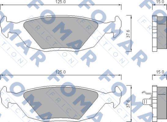 FOMAR Friction FO 451181 - Əyləc altlığı dəsti, əyləc diski furqanavto.az