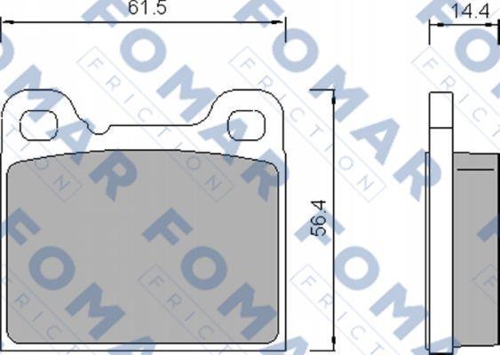 FOMAR Friction FO 458781 - Əyləc altlığı dəsti, əyləc diski furqanavto.az