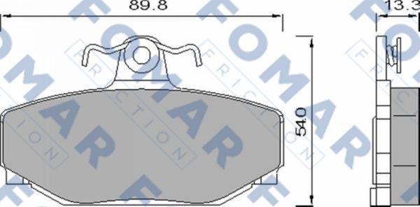 FOMAR Friction FO 457081 - Əyləc altlığı dəsti, əyləc diski furqanavto.az