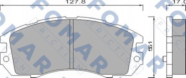 FOMAR Friction FO 464181 - Əyləc altlığı dəsti, əyləc diski furqanavto.az